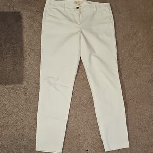 MICHAEL Michael Kors Cream Trousers with Gold Button